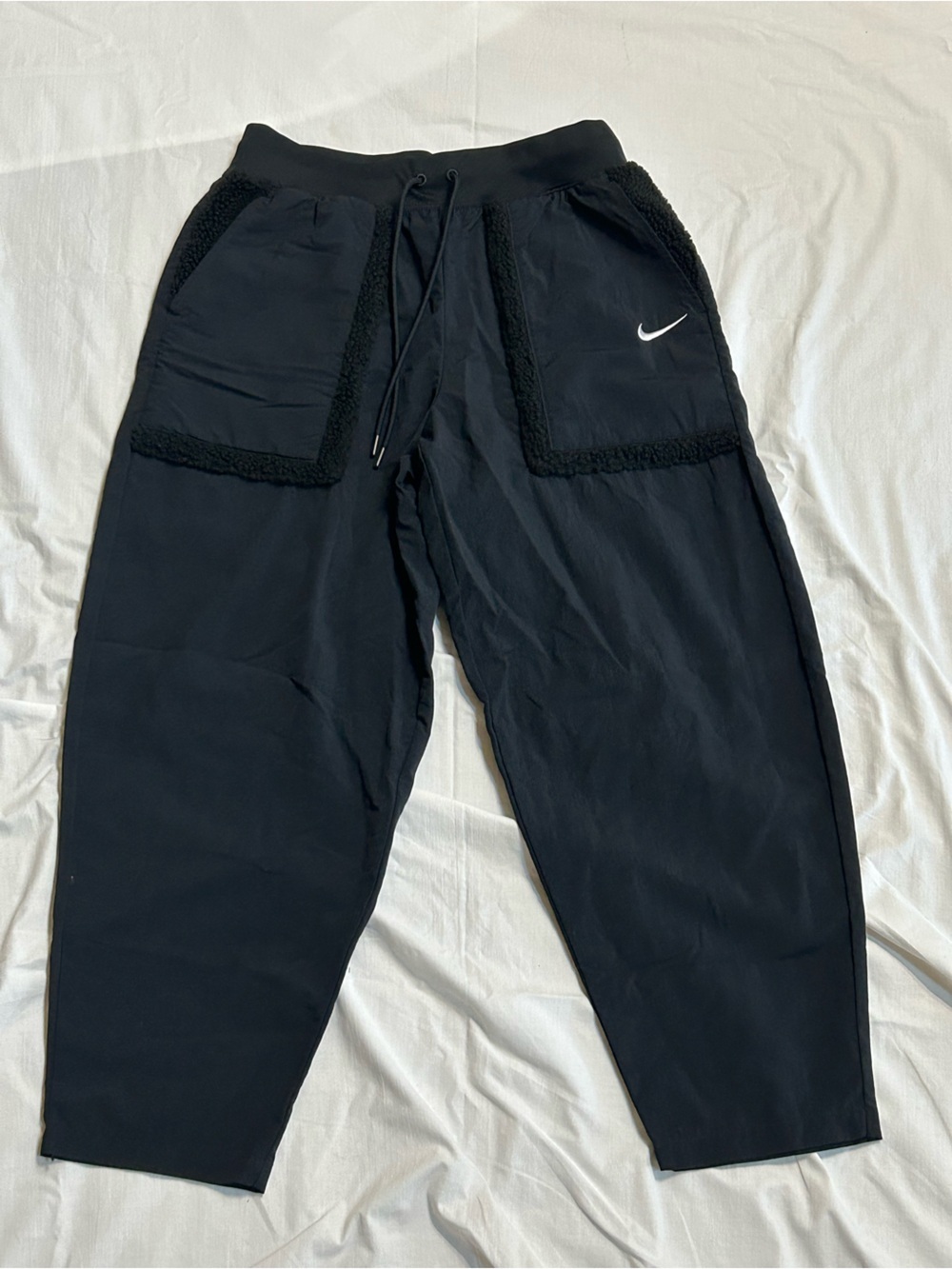 Nike Women’s Black Sportswear Tech Fleece Overlay Pants Size Medium